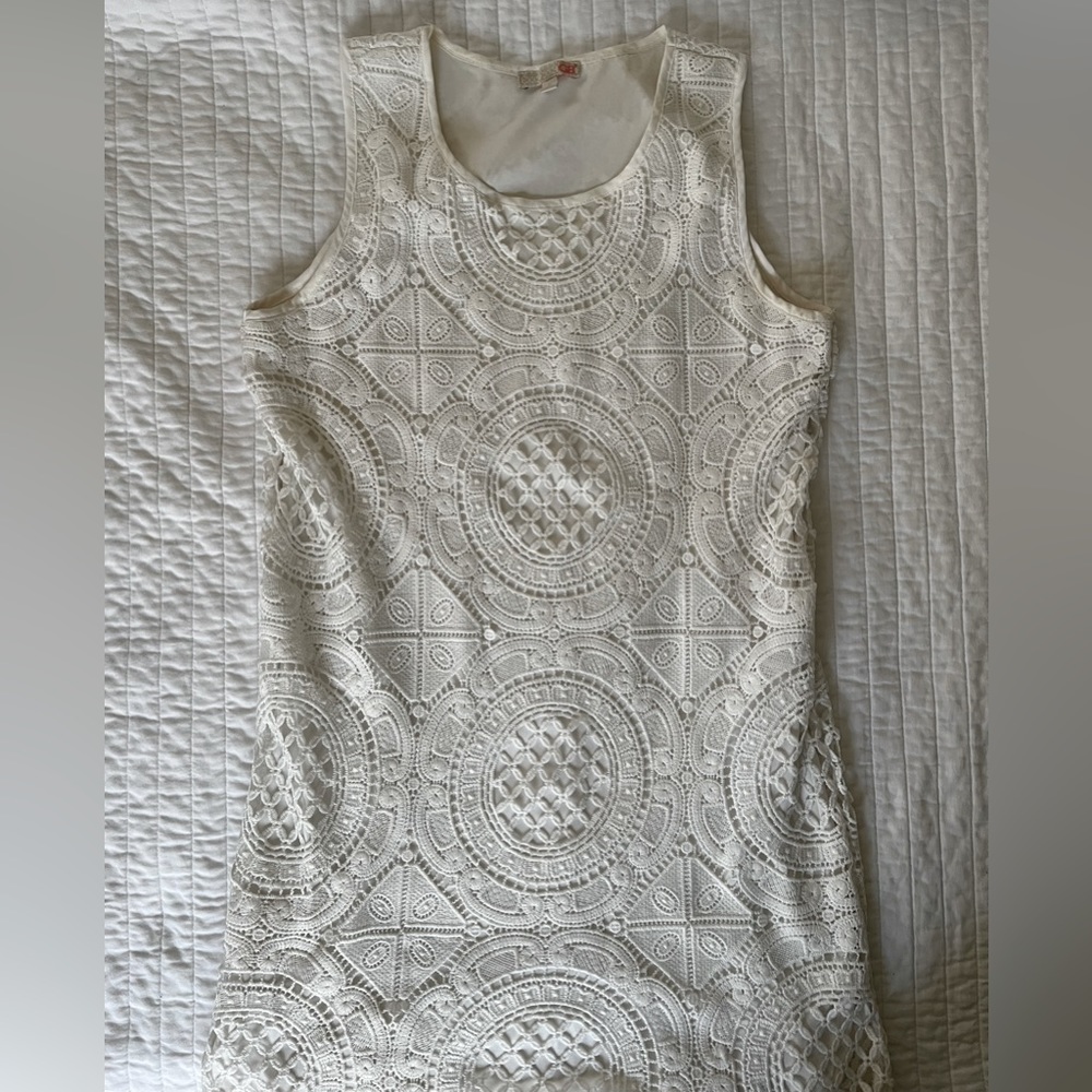 White lace Dillard’s dress